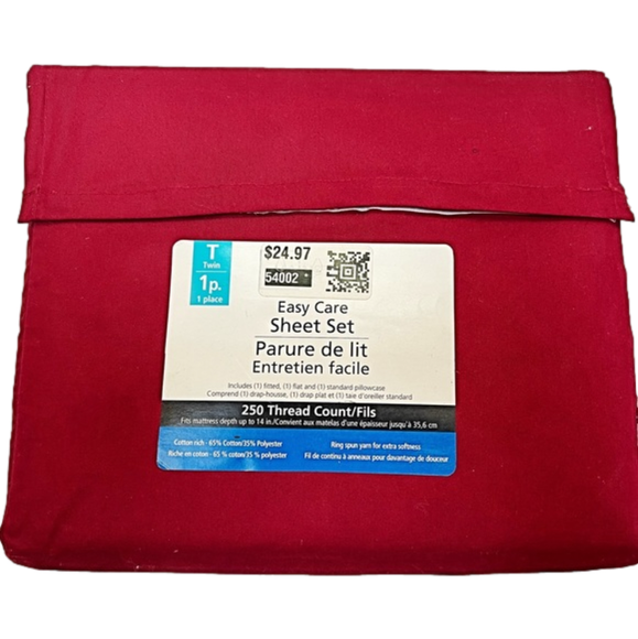 π MAINSTAYS - Twin Sheet Set - Picture 1 of 3